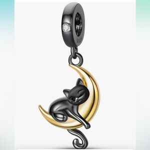 Love you to the moon sterling silver charm fits all Pando…